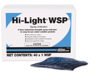 Hi-Light Blue WSP, Spray Indicator